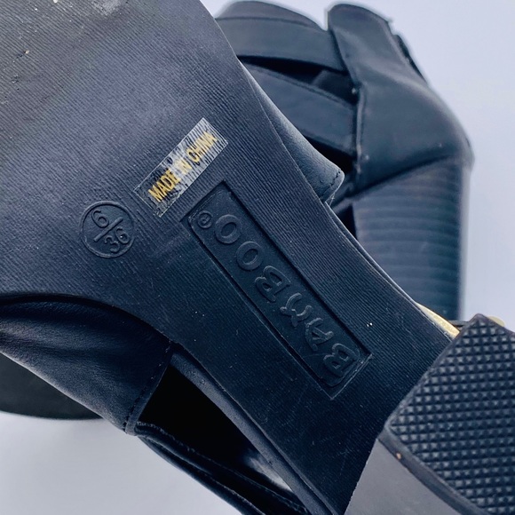 EUC Bamboo Sharpay Buckle Cut Out Ankle Booties - Picture 9 of 11